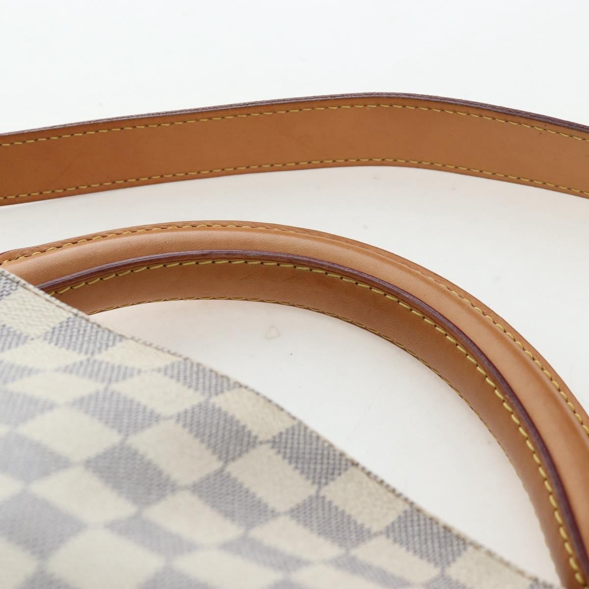 Louis Vuitton Soffi Damier Ebene, White, Canvas, Handbag