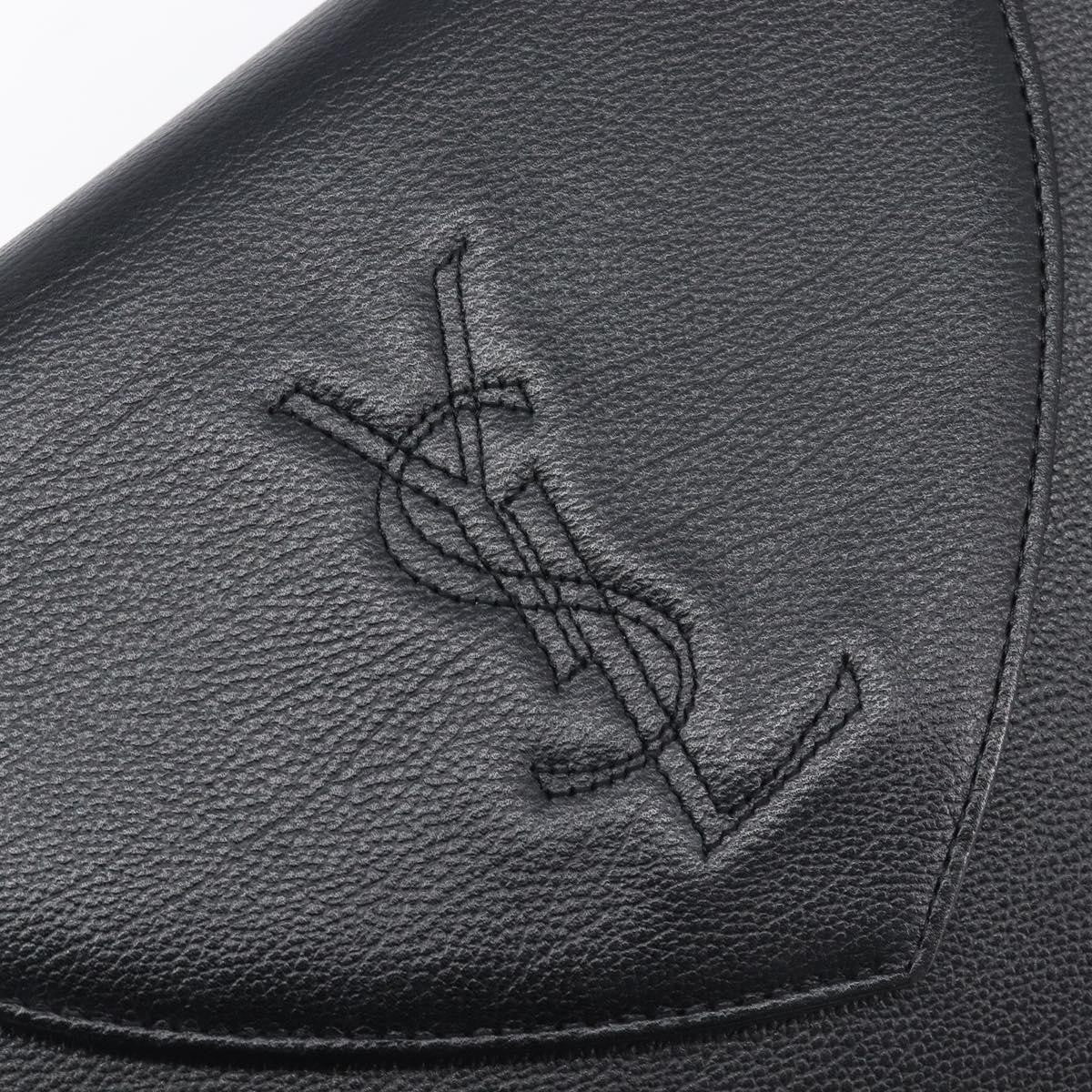 Saint Laurent Vintage Flap Top Handle Bag Caviar Leather, Black, Leather, Handbag