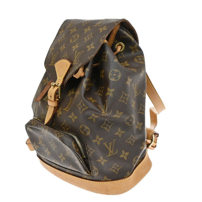 Louis Vuitton Vintage Montsouris Monogram Canvas, Brown, Canvas, Backpack