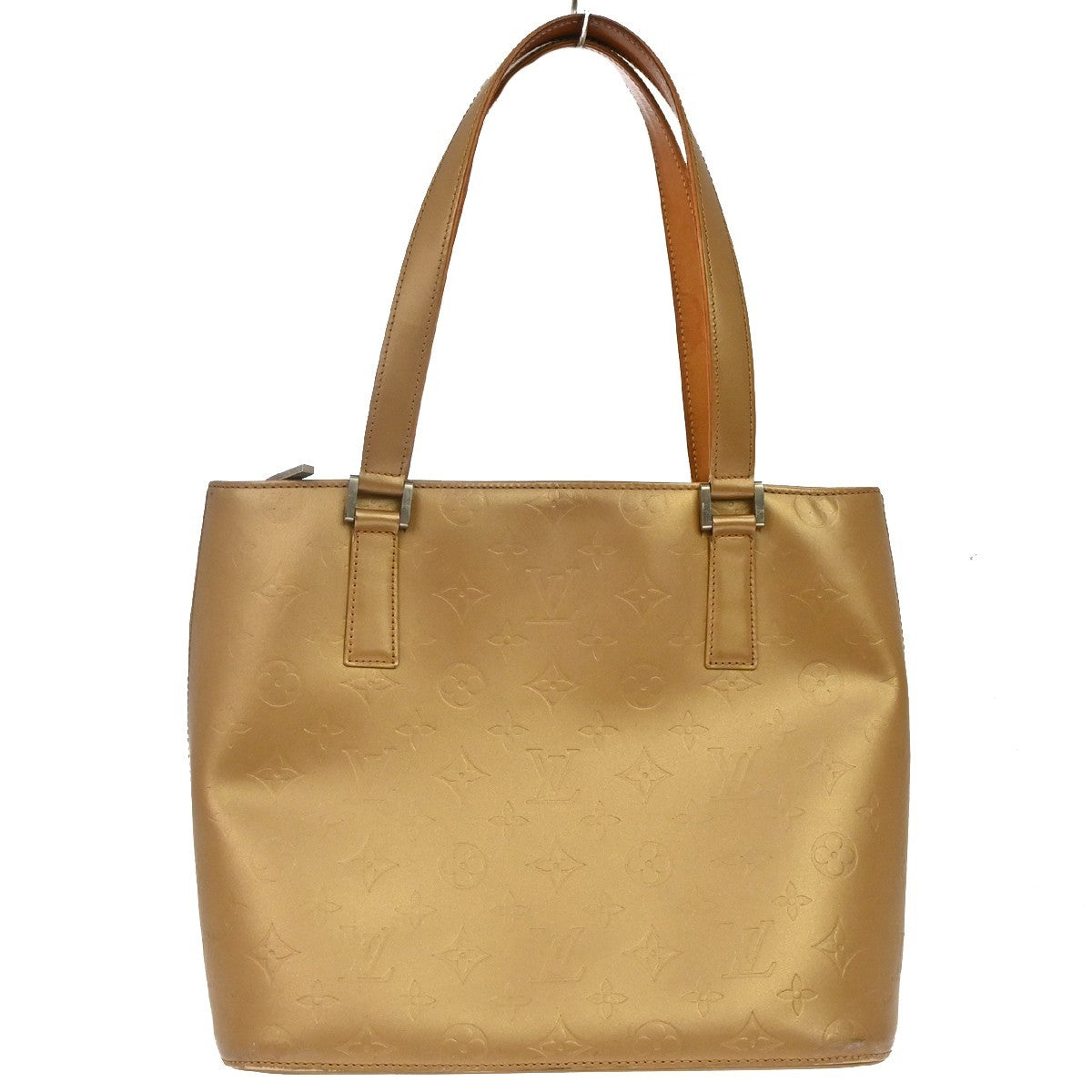 Louis Vuitton Mat Stockton Monogram Vernis, Gold, Patent Leather, Shoulder Bag