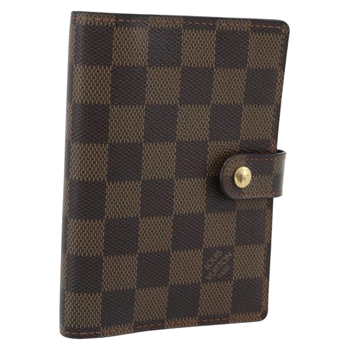 Louis Vuitton Ring Agenda Cover Damier, Brown, Canvas, Briefcase