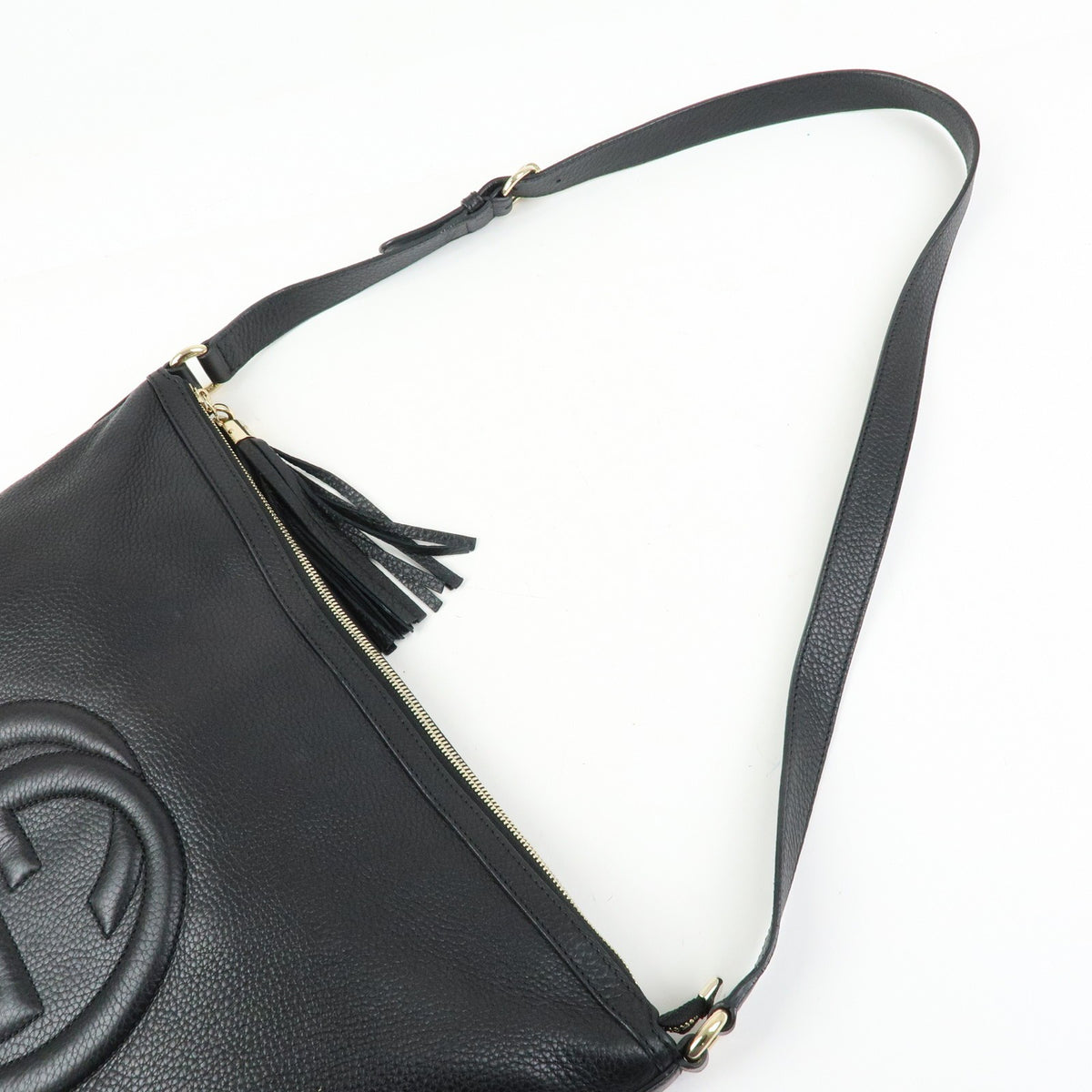 Gucci Soho Messenger Leather, Black, Leather, Handbag