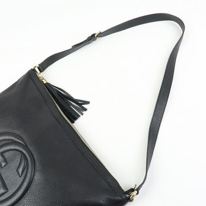 Gucci Soho Messenger Leather, Black, Leather, Handbag