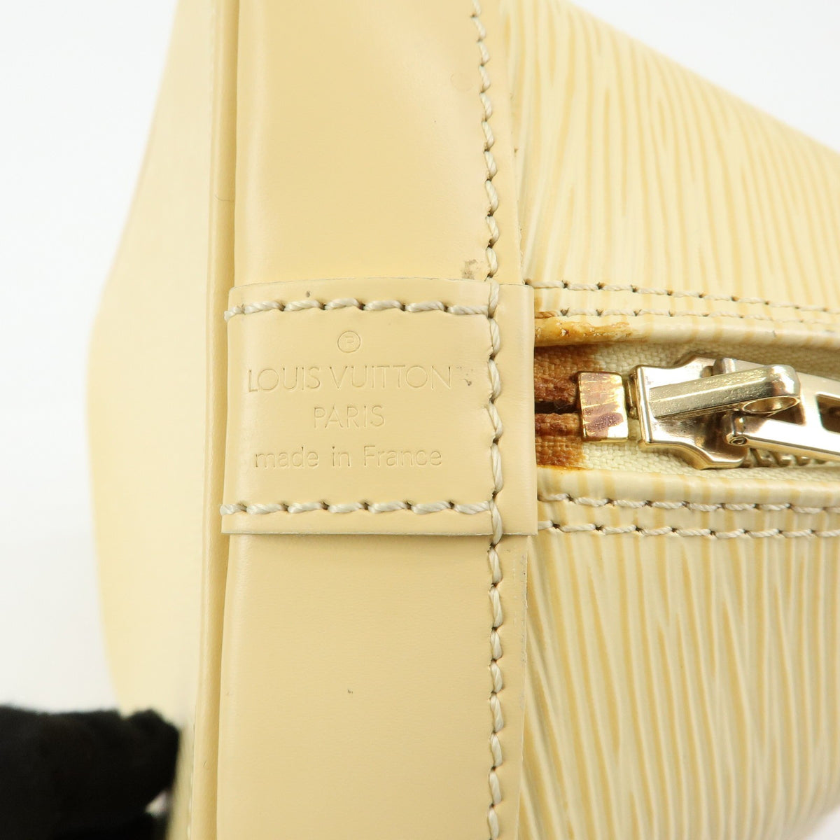 Louis Vuitton Alma Epi Leather, Yellow, Leather, Handbag