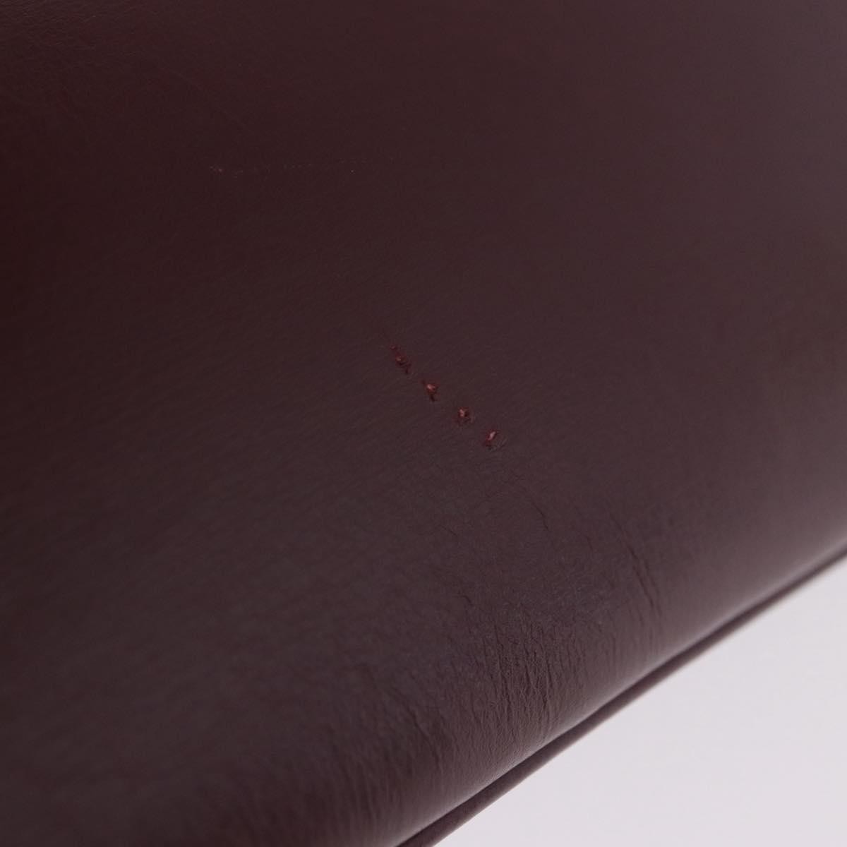 Celine Shoulder Leather, Burgundy, Leather, Shoulder Bag