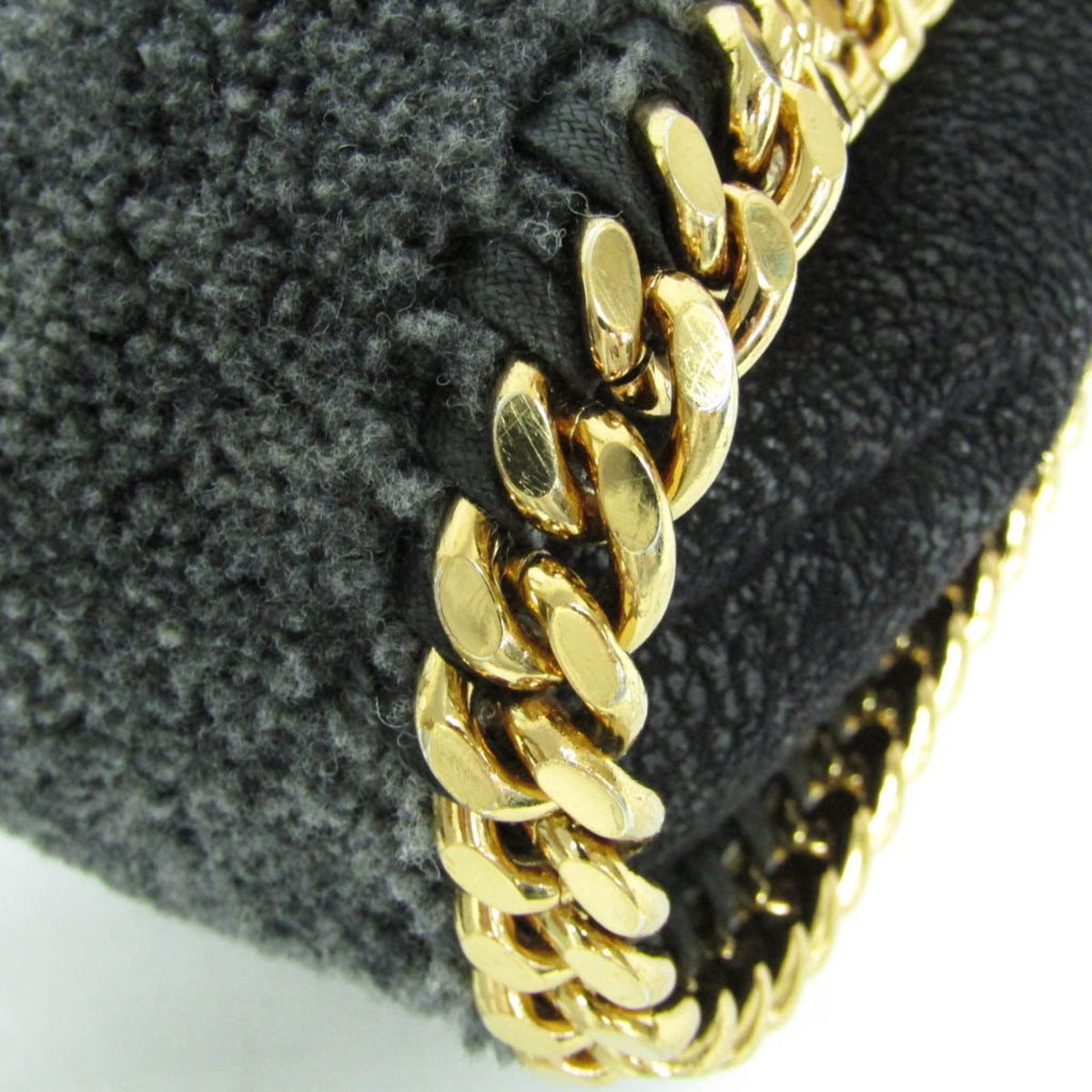 Stella McCartney Falabella Faux Leather, Gray, Polyester, Shoulder Bag