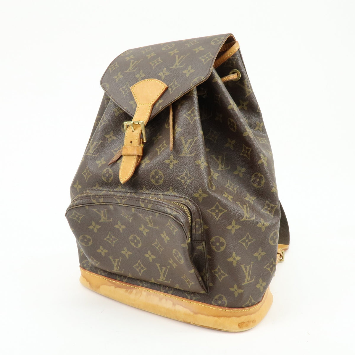 Louis Vuitton Vintage Montsouris Monogram Canvas, Brown, Canvas, Backpack