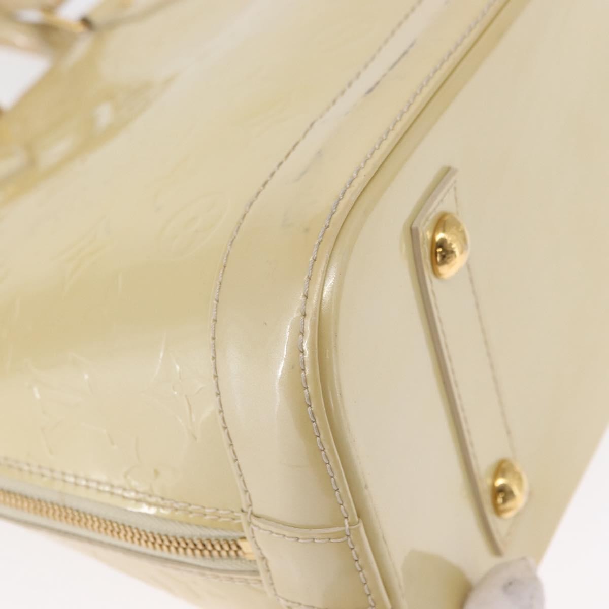 Louis Vuitton Alma Monogram Vernis, Beige, Patent Leather, Handbag