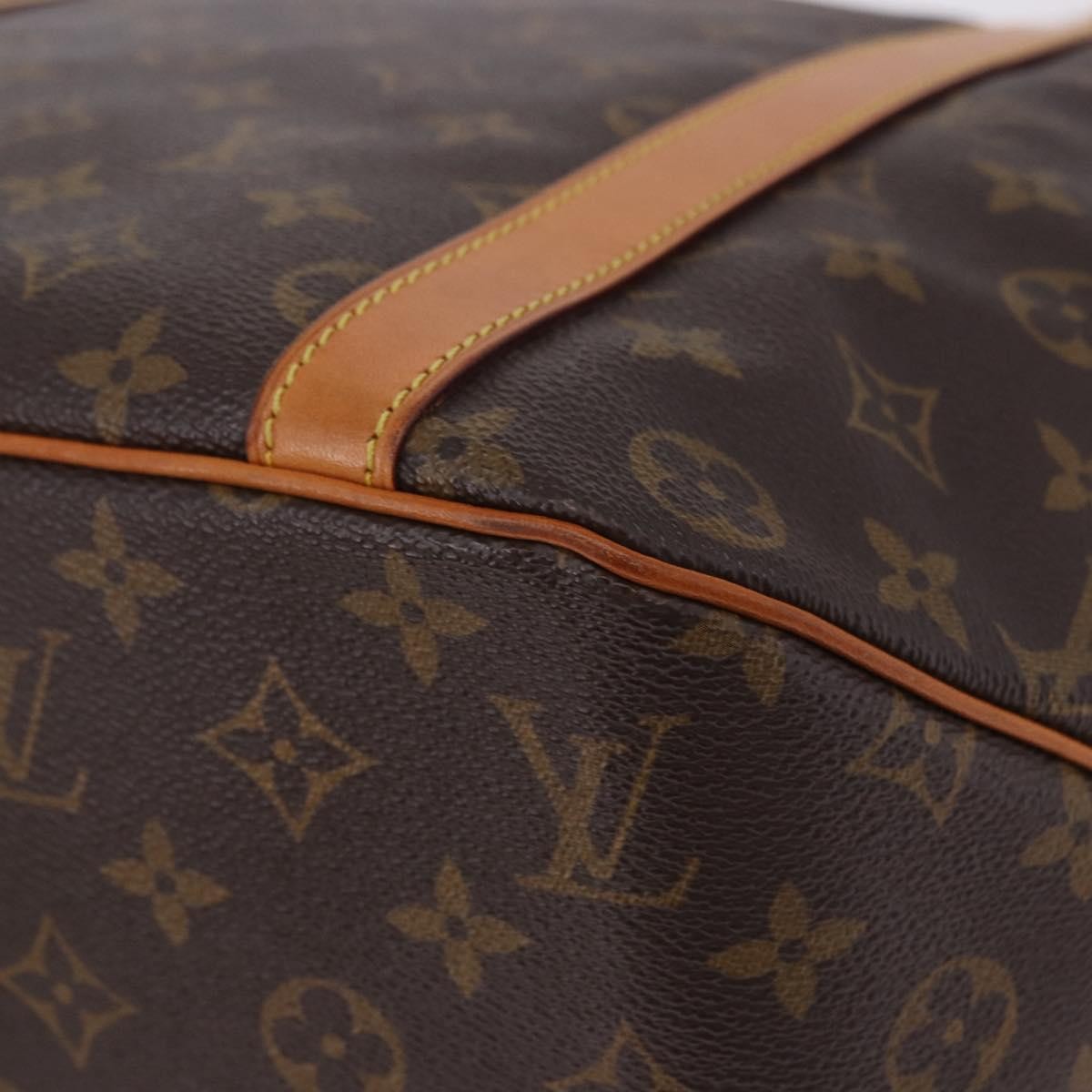 Louis Vuitton Shopping Sac Handbag Monogram, Brown, Canvas, Tote Bag