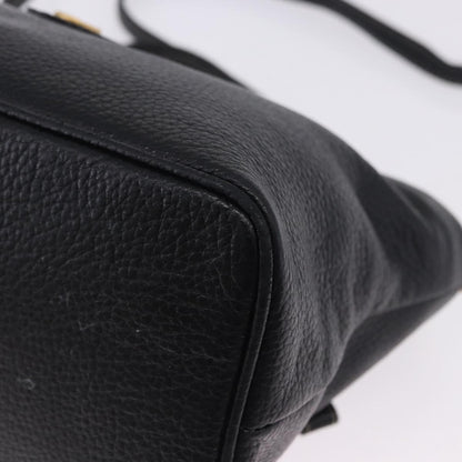 Bally Vintage Leather, Black, Leather, Tote Bag