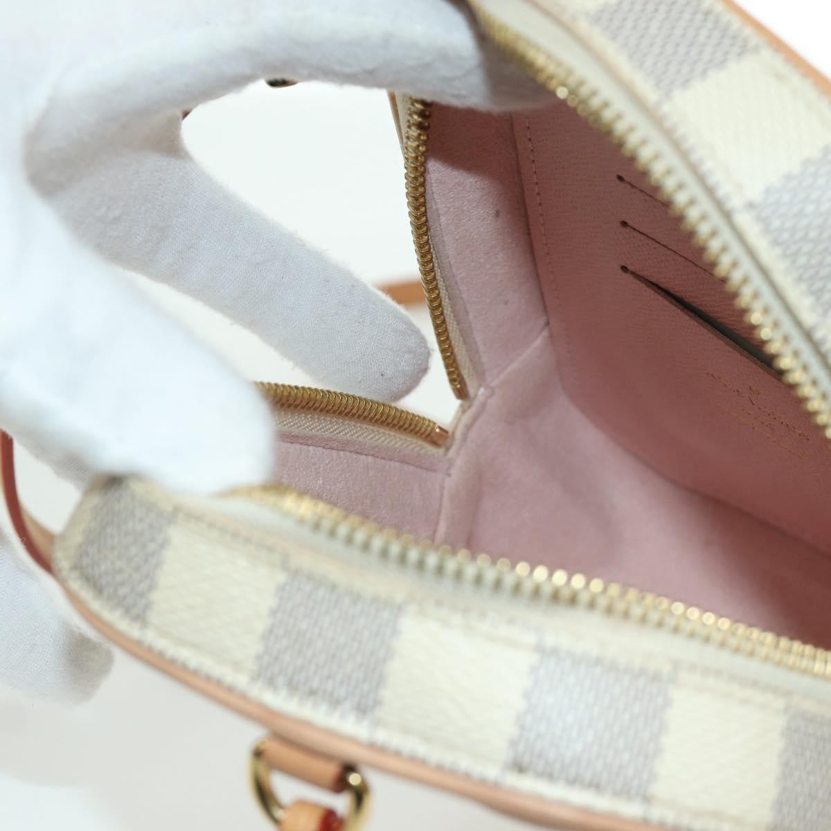 Louis Vuitton NeoKapi Handag Damier Ebene, Beige, Canvas, Clutch