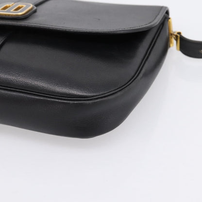 Christian Dior Shoulder Leather, Black, Leather, Shoulder Bag