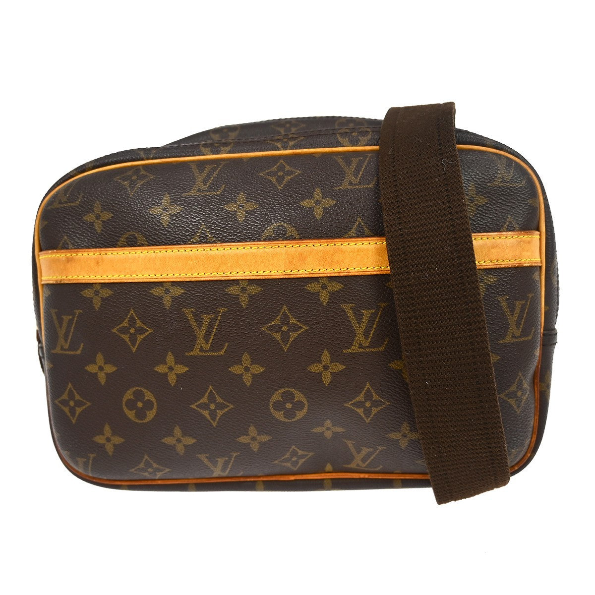 Louis Vuitton Reporter Monogram, Brown, Canvas, Shoulder Bag