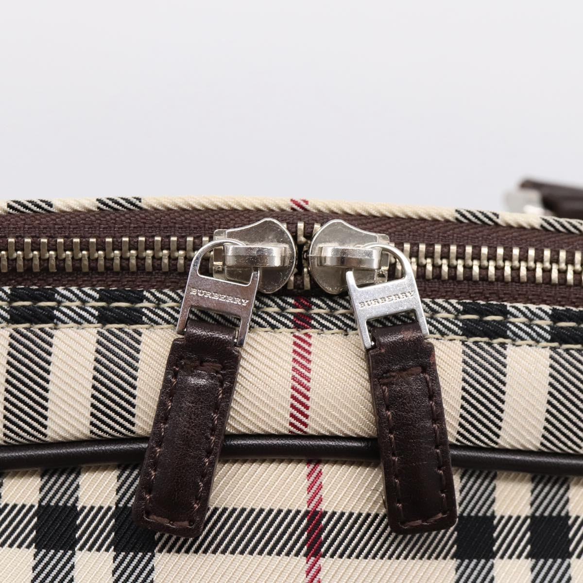 Burberry Boston Nova Check Canvas, Beige, Nylon, Handbag