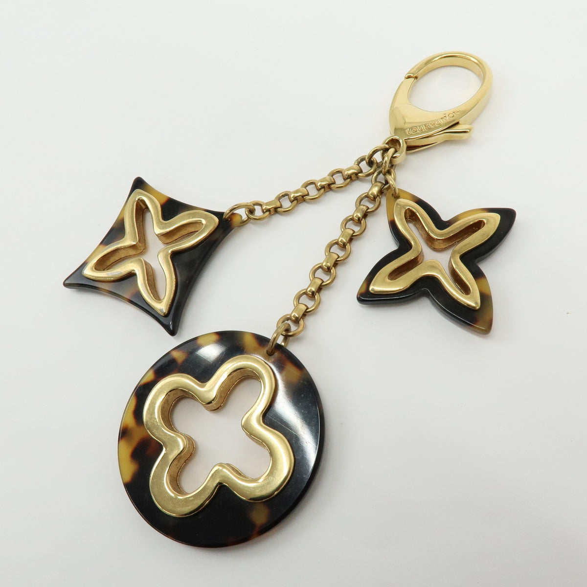 Louis Vuitton Insolence Bag Charm Metal and Tortoise, Gold, Metal, Charm