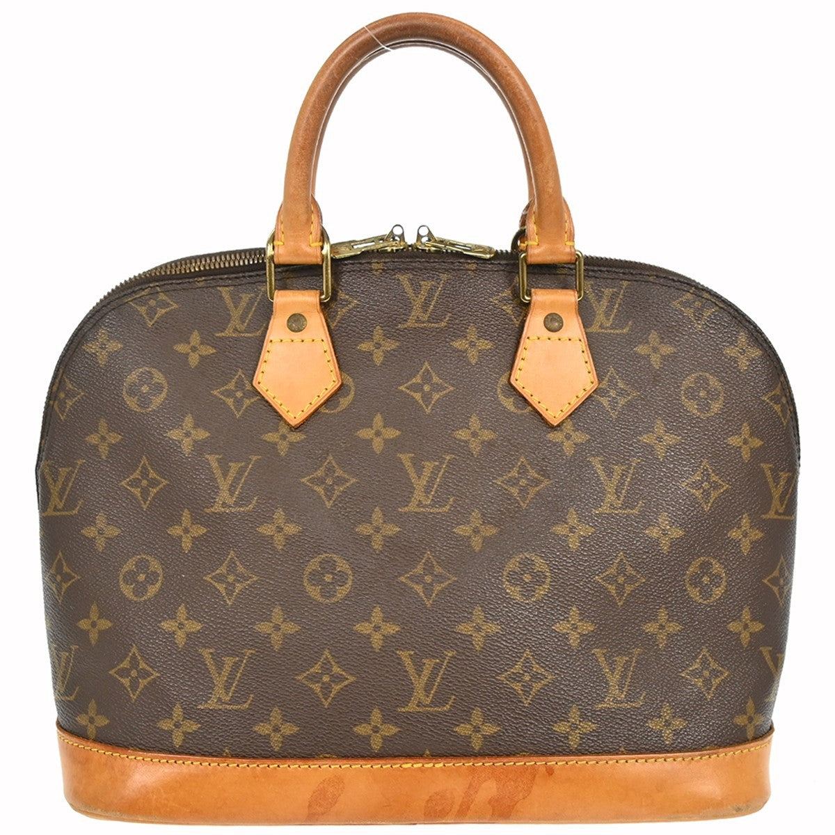 Louis Vuitton Alma Monogram Canvas, Brown, Canvas, Handbag
