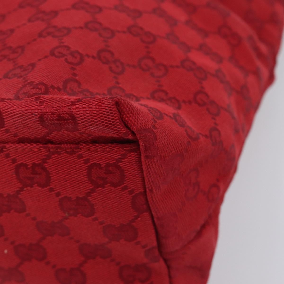 Gucci Double Pocket Zip Hobo GG Canvas, Red, Canvas, Shoulder Bag