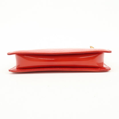 Louis Vuitton Lexington Pochette Monogram Vernis, Red, Patent Leather, Clutch