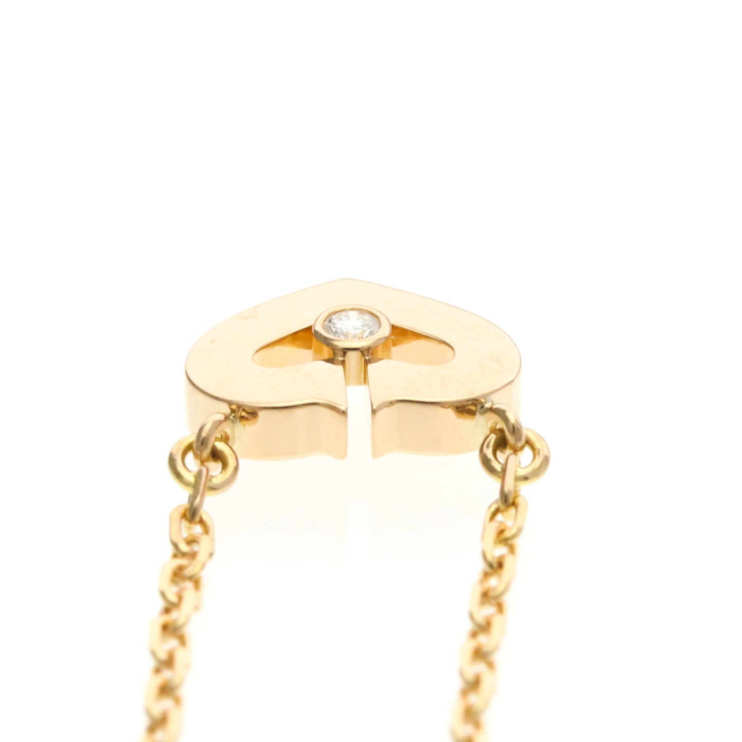 Cartier C Heart de Cartier Pendant 18K Rose Gold with Diamond, Gold, Pink Gold, Necklace