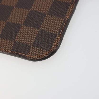 Louis Vuitton Neverfull Pochette Damier, Brown, Canvas, Clutch