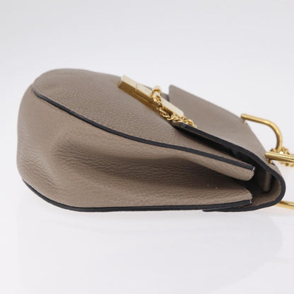 Chloe Drew Leather, Beige, Leather, Crossbody Bag