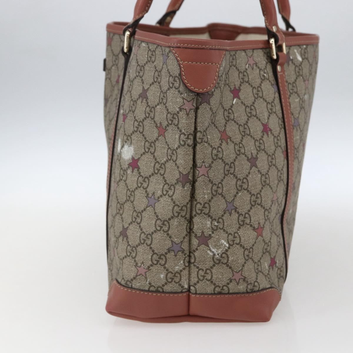 Gucci Joy Plus Tote GG Coated Canvas with Leather, Beige, Canvas, Tote Bag