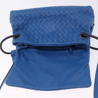 Bottega Veneta Adjustable Flap Intrecciato Nappa, Blue, Leather, Shoulder Bag