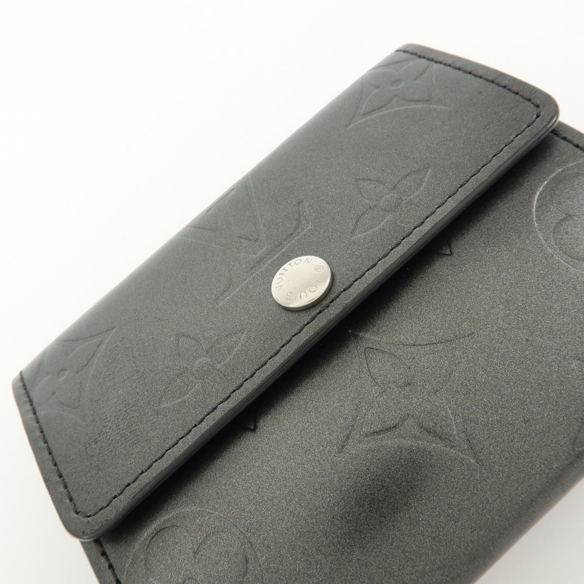 Louis Vuitton Ludlow Vernis, Gray, Leather, Wallet
