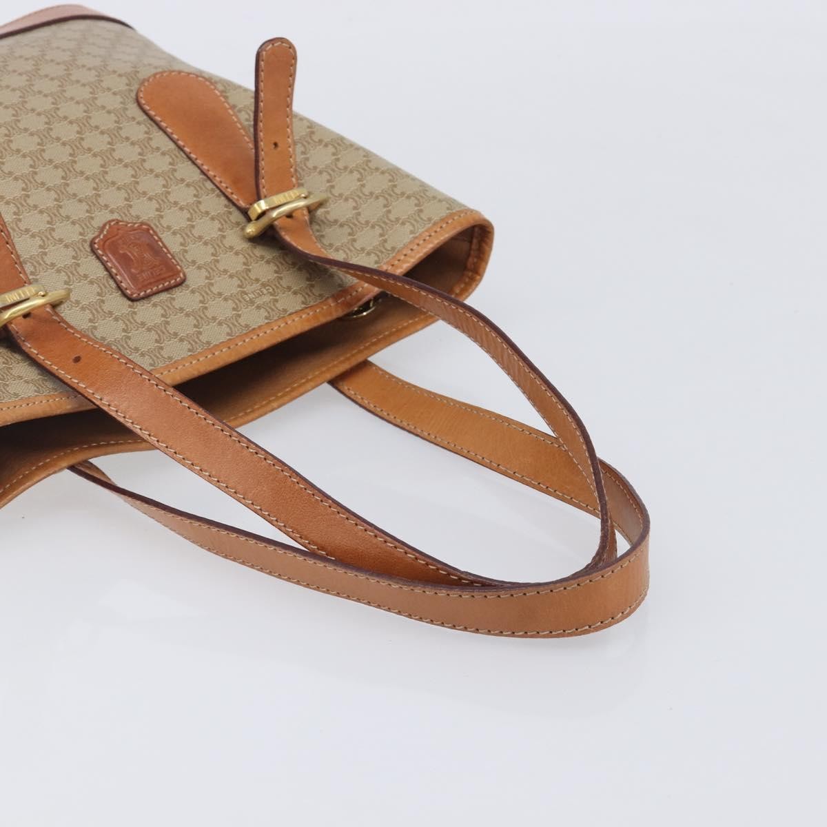 Celine Macadam Canvas and Leather, Beige, Canvas, Tote Bag