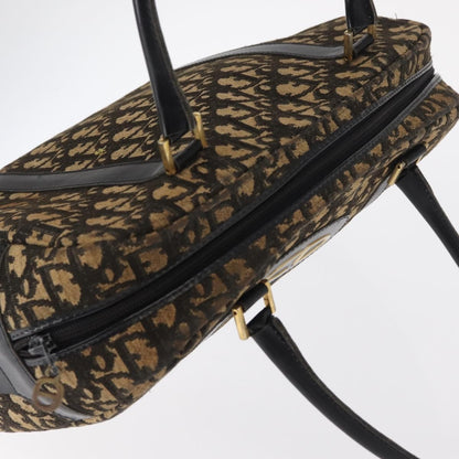 Christian Dior Vintage Trotter Romantique Boston Diorissimo Coated Canvas, Navy, Canvas, Shoulder Bag