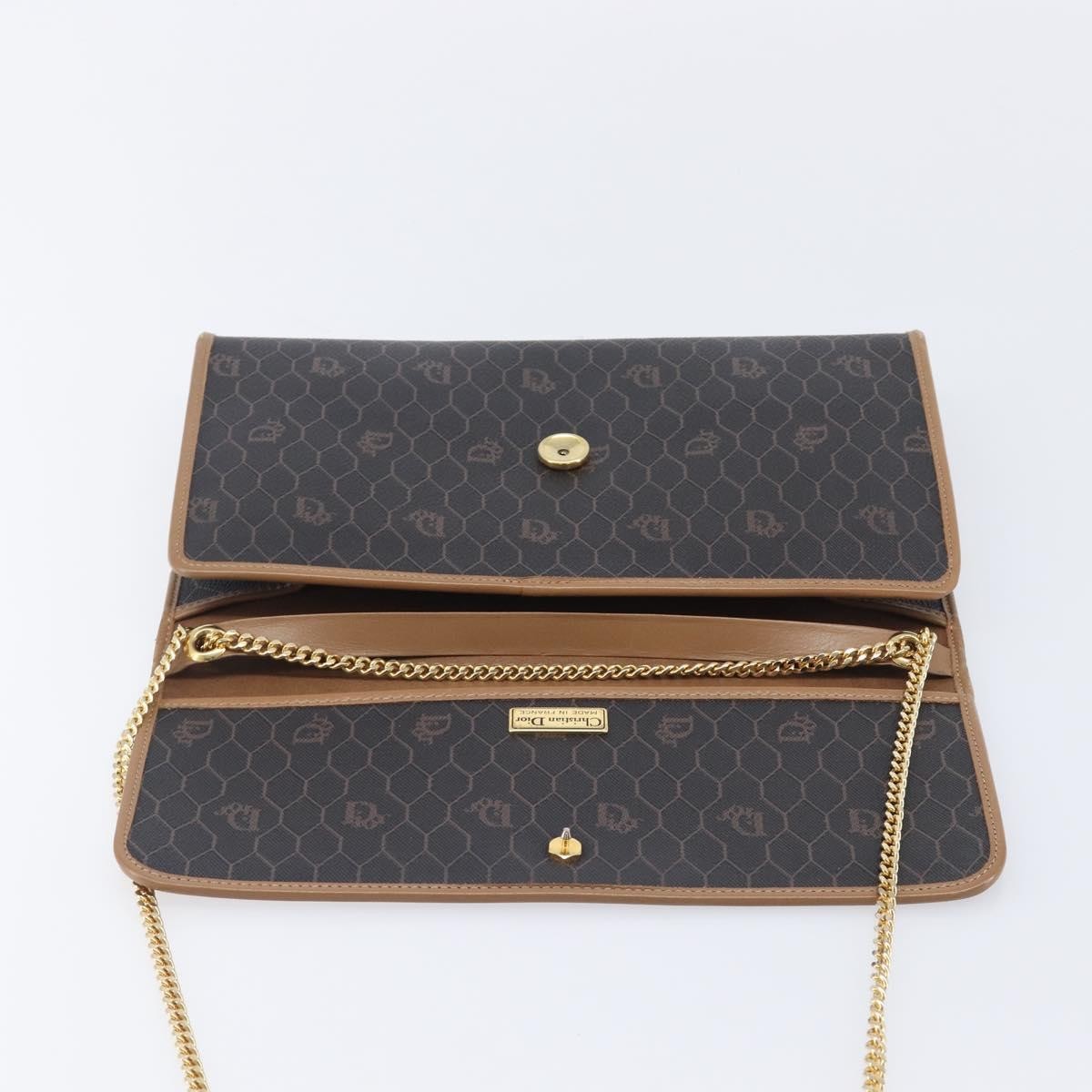 Christian Dior Vintage Honeycomb Canvas, Black, Canvas, Shoulder Bag
