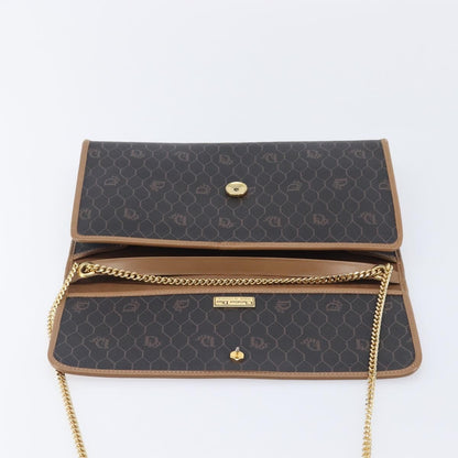 Christian Dior Vintage Honeycomb Canvas, Black, Canvas, Shoulder Bag