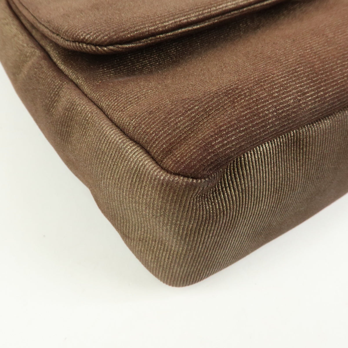 Salvatore Ferragamo Gancini Suede, Brown, Canvas, Crossbody Bag