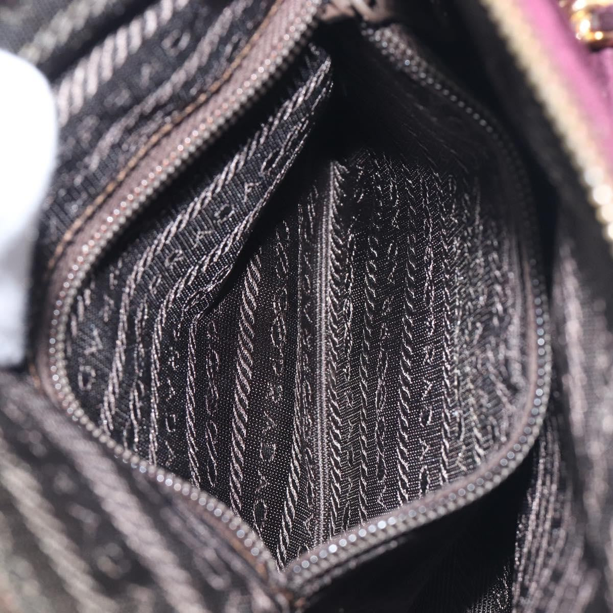Prada Vintage Chain Flap Suede, Burgundy, Suede, Shoulder Bag