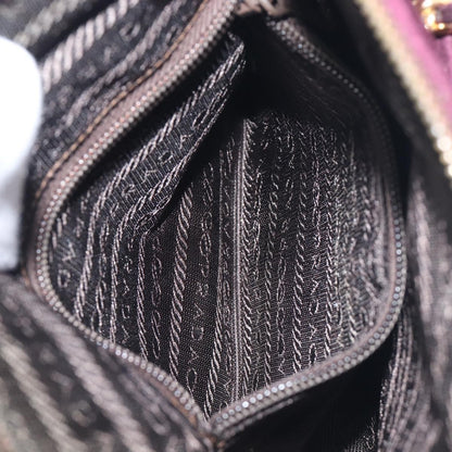 Prada Vintage Chain Flap Suede, Burgundy, Suede, Shoulder Bag