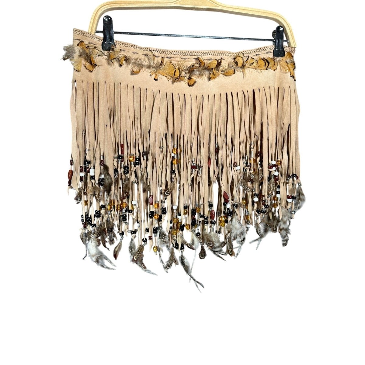 DOLCE & GABBANA Beaded Feather Fringe Skirt - Brandsamsara