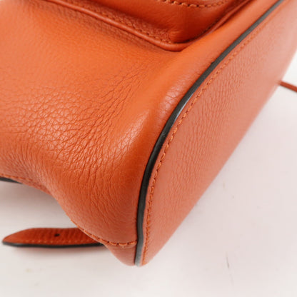 Gucci Bamboo Tassel Leather, Orange, Leather, Backpack