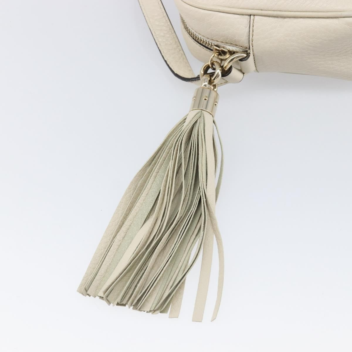 Gucci Soho Disco Leather, White, Leather, Shoulder Bag