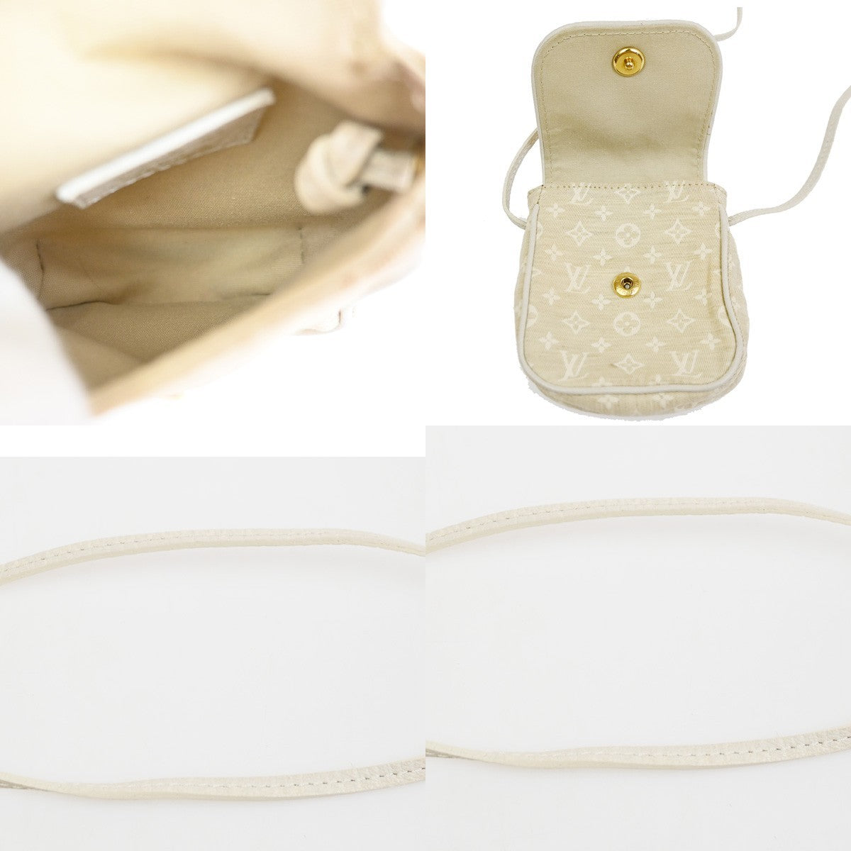 Louis Vuitton Cancun Pochette Monogram Mini Canvas, Beige, Canvas, Clutch