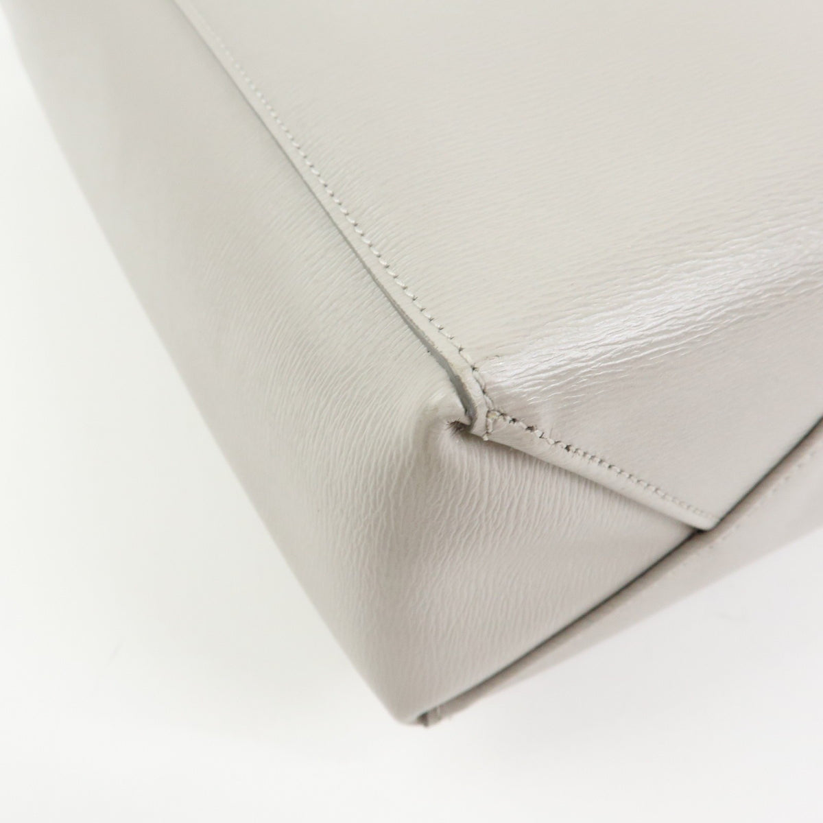 Celine Vertical Cabas Leather, Beige, Leather, Tote Bag