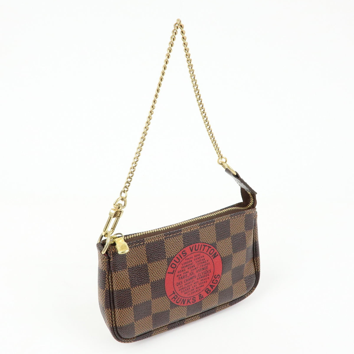 Louis Vuitton Pochette Accessoires Limited Edition Damier, Brown, Canvas, Clutch