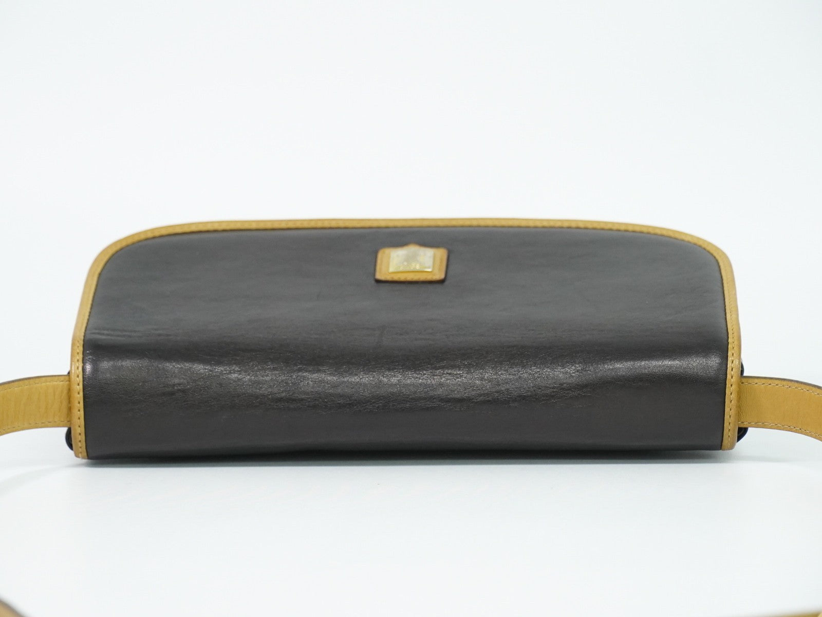 Celine Vintage Flap Leather, Black, Leather, Shoulder Bag
