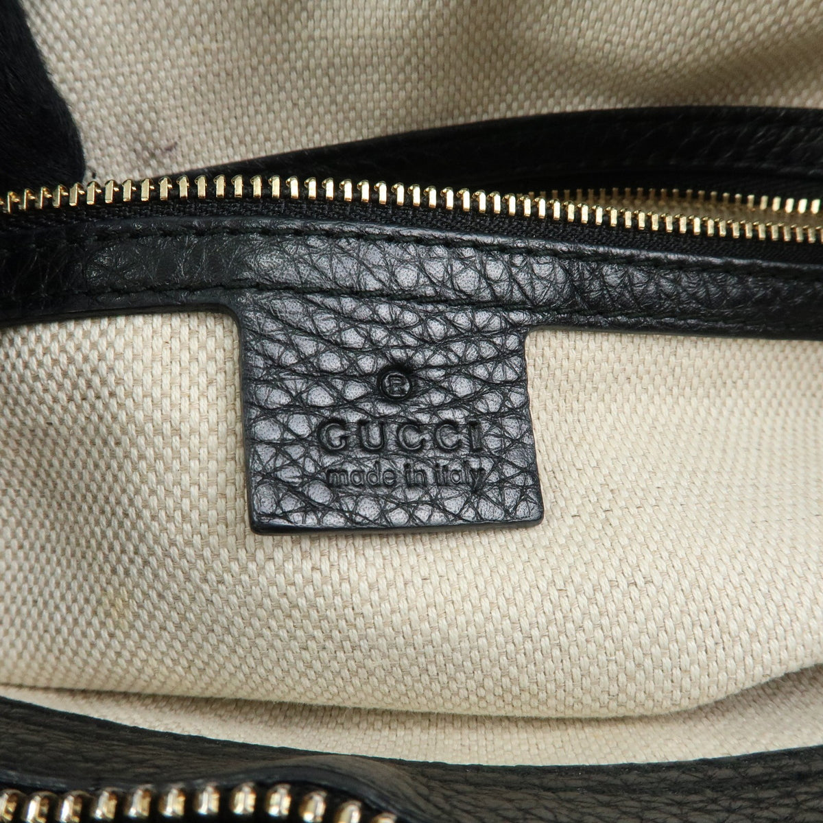 Gucci Soho Convertible Top Handle Leather, Black, Leather, Handbag