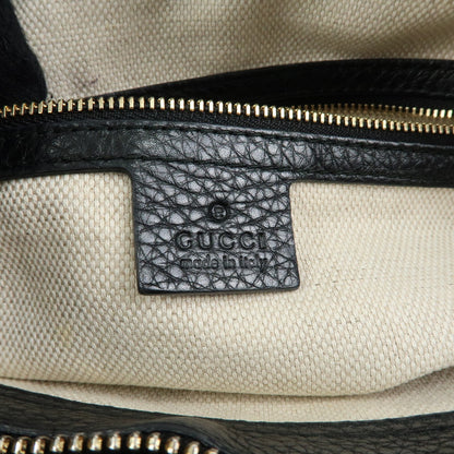 Gucci Soho Convertible Top Handle Leather, Black, Leather, Handbag