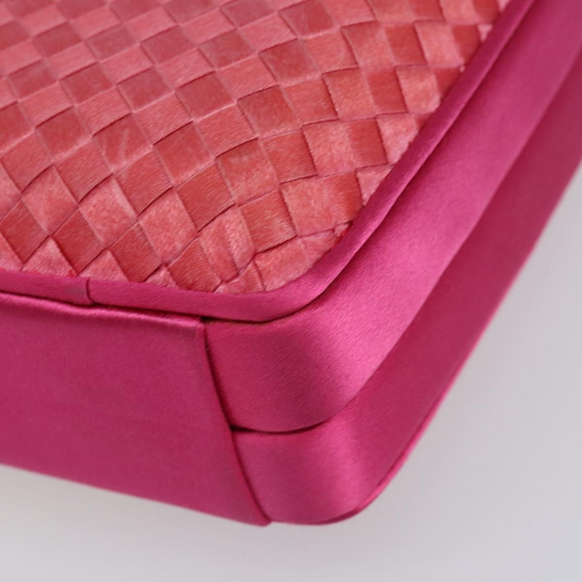 Bottega Veneta Intrecciato Clutch Satin, Pink, Satin, Clutch