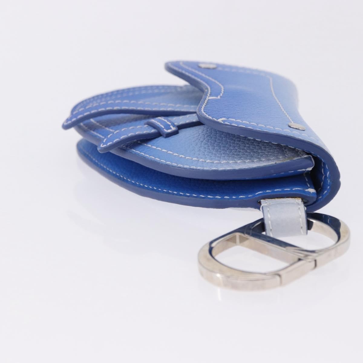 Christian Dior Saddle Wristlet Clutch Leather, Blue, Leather, Clutch