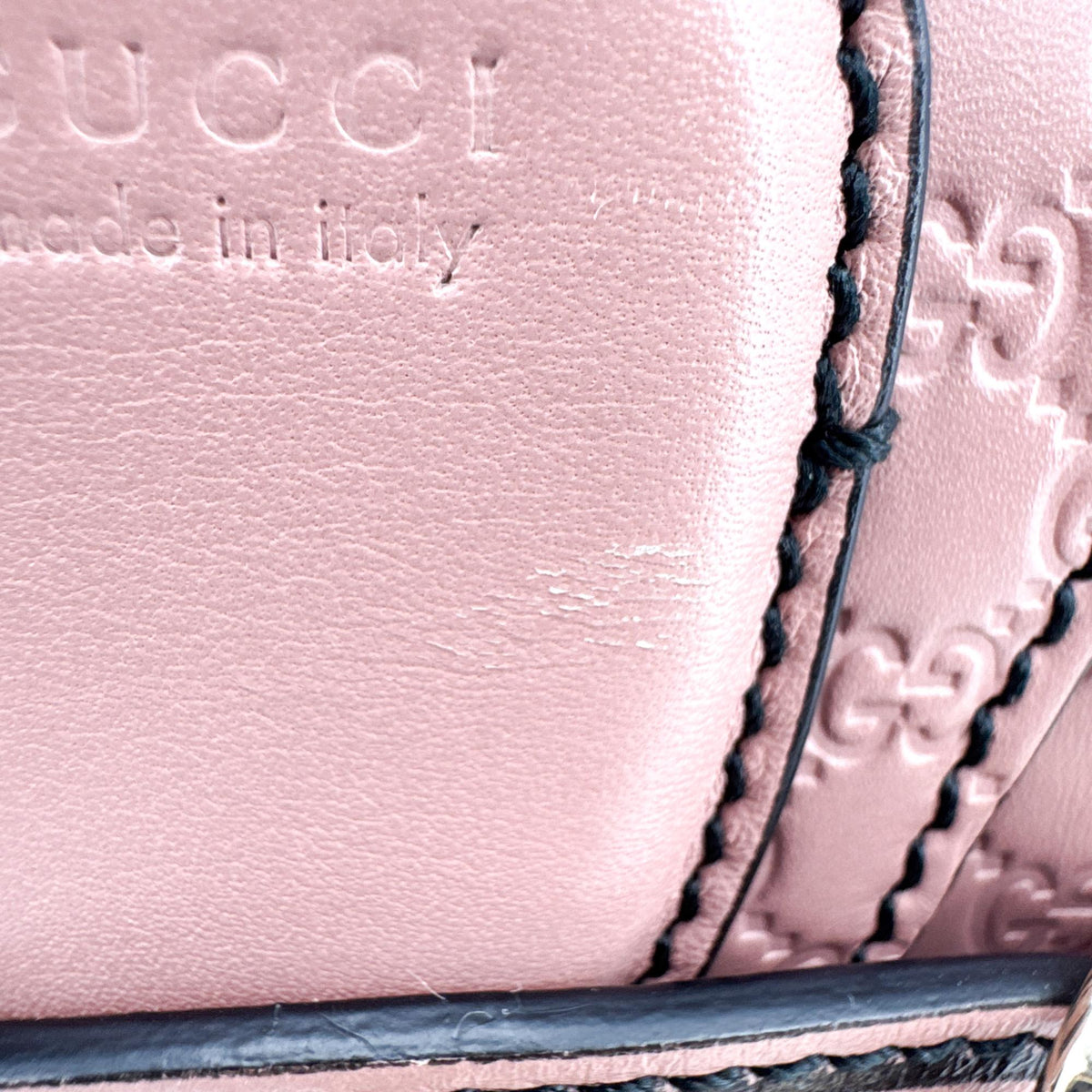 Gucci Emily Chain Flap Guccissima Leather, Pink, Leather, Shoulder Bag