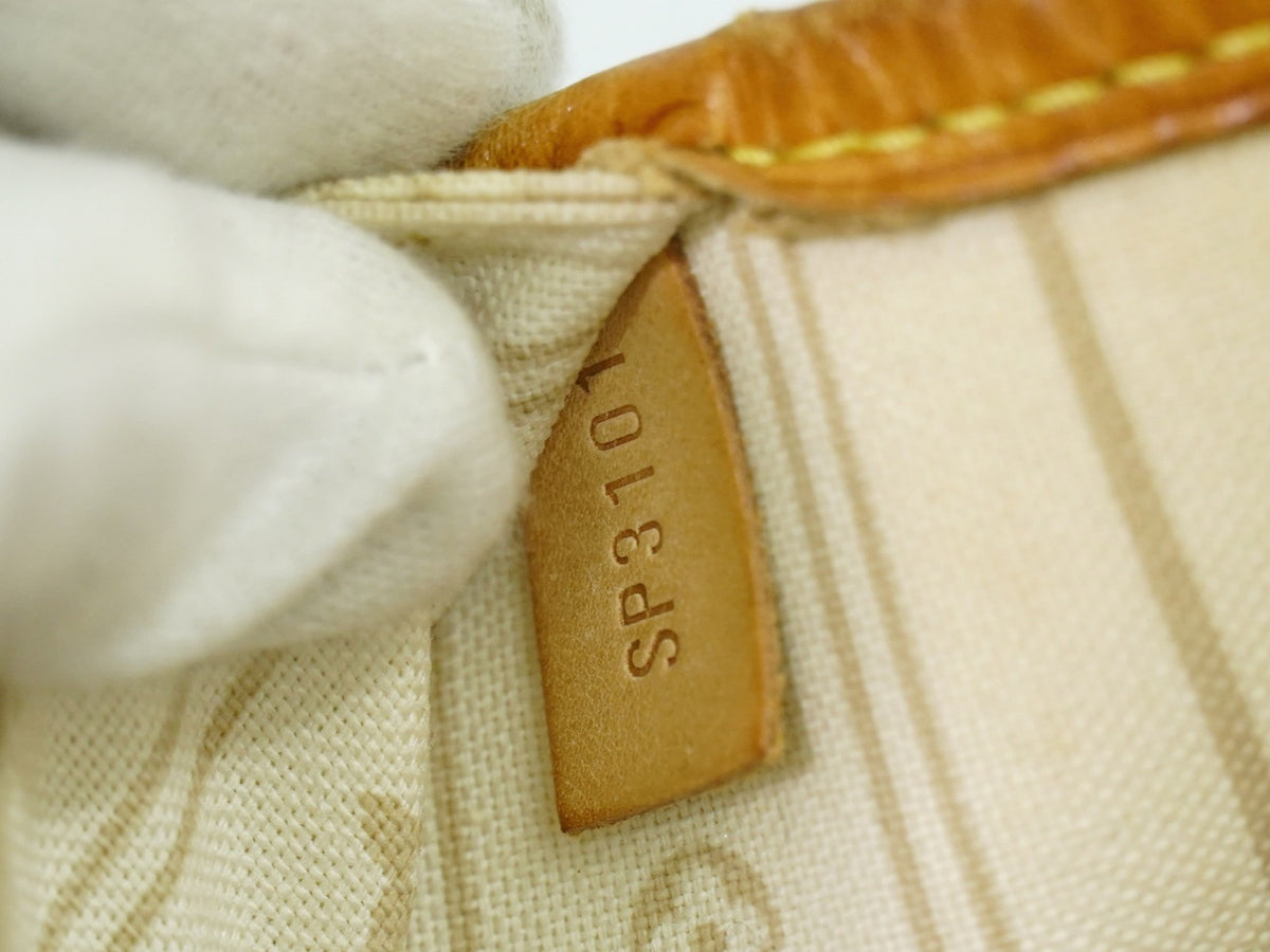 Louis Vuitton Neverfull Damier, White, Canvas, Tote Bag