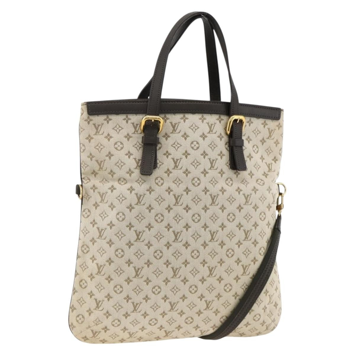 Louis Vuitton Francoise Mini lin, Khaki, Canvas, Tote Bag