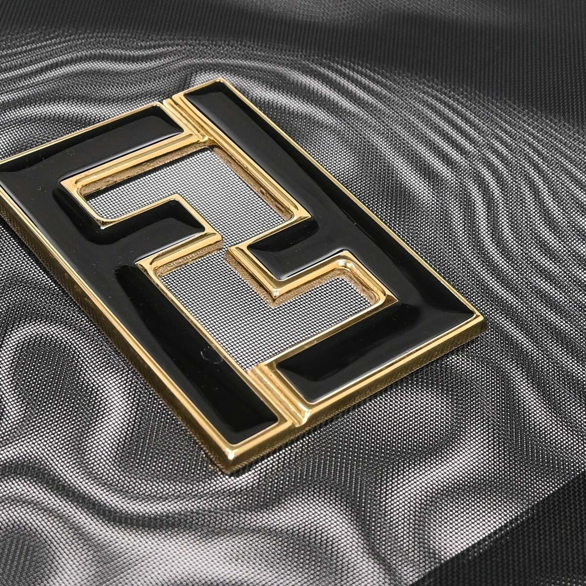 Fendi Vintage FF Mesh, Black, Nylon, Tote Bag
